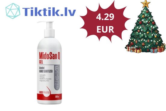  MidoSan Q GEL higiēnisks un ķirurģisks roku dezinfekcijas līdzeklis